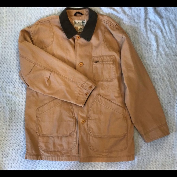Lined Canvas Shirt Jacket Tan 